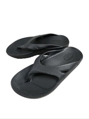 OOFOS Original Sandals Black Recovery T-Strap Flip Flops Shoes M 8 W 10 Summer